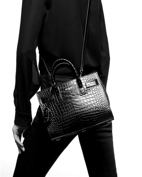 sac de jour croco ysl|SAC DE JOUR EN CUIR EMBOSSÉ CROCODILE .